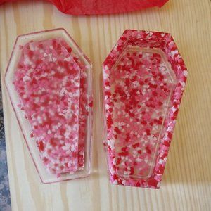 Valentine's hearts coffin jewelry box